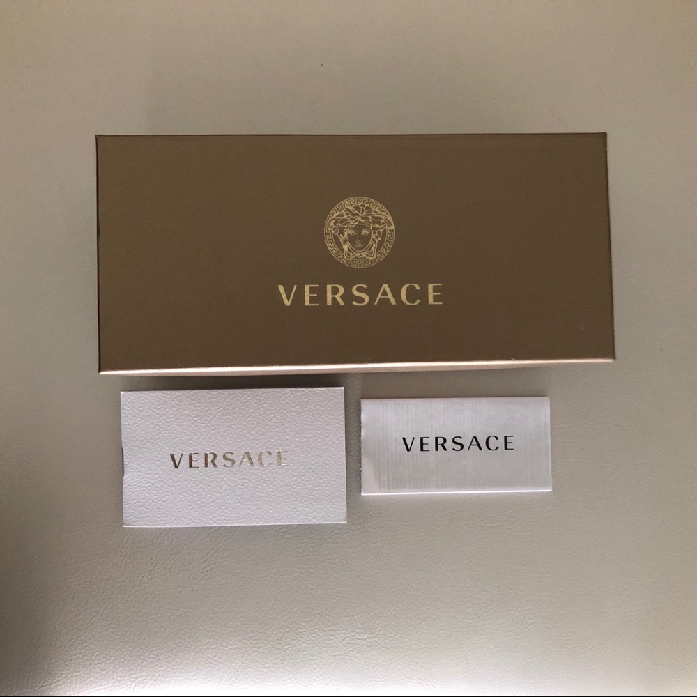 Versace sunglass box with booklet